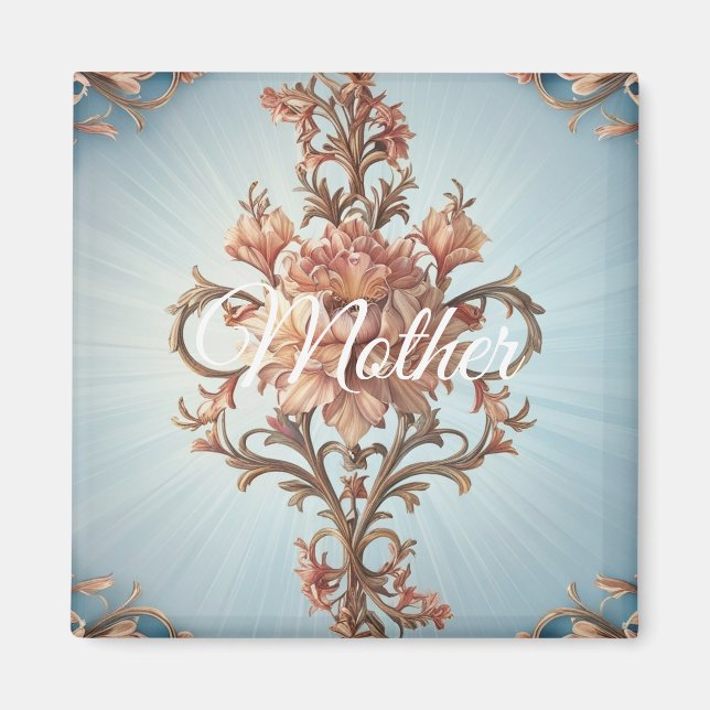 Baroque Rose  Magnet (Front)