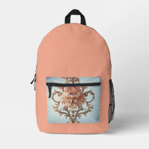 Baroque Rose   Printed Backpack
