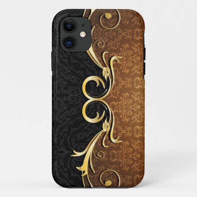 Baroque Scrolls and Damask Case-Mate iPhone Case (Back)