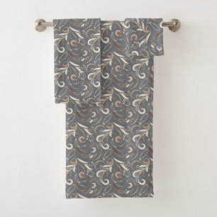 Baroque seamless pattern bath towel set