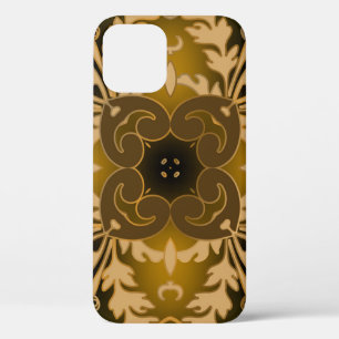 Baroque seamless pattern. Vintage ornate glowing f iPhone 12 Case
