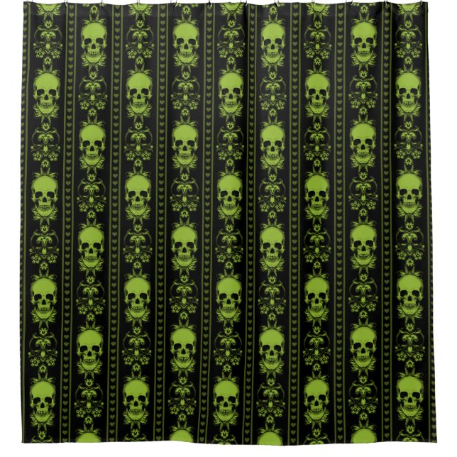 Baroque Skull Stripe Pattern Green (Front)