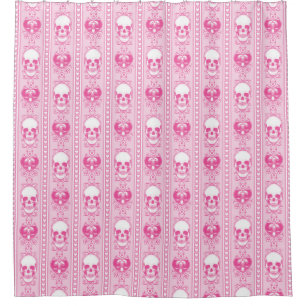 Baroque Skull Stripe Pattern Pink