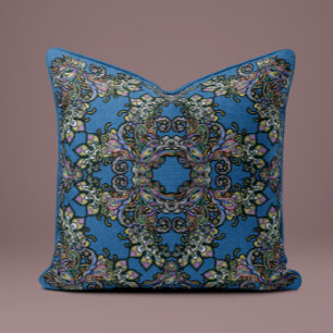 Baroque Splendour Pillow in Deep Teal