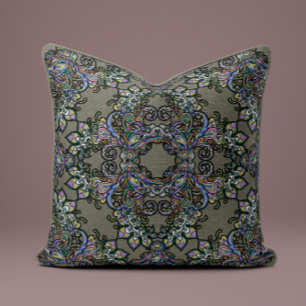 Baroque Splendour Pillow in Stone Grey