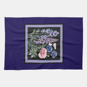 Baroque spring floral kitchen towel for Mom