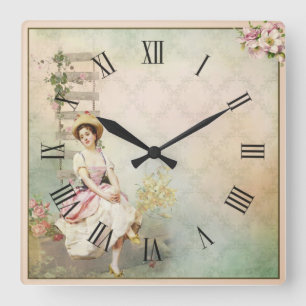 Baroque Square Wall Clock
