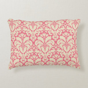 Baroque style damask background 2 accent pillow