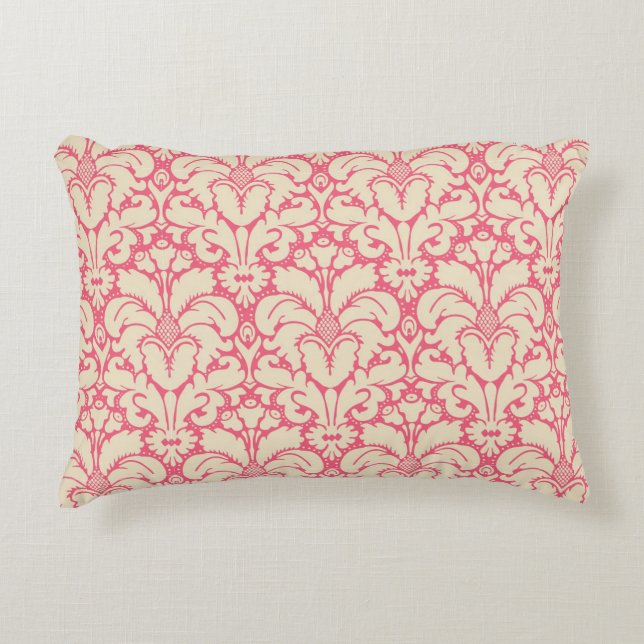 Baroque style damask background 2 accent pillow (Front)