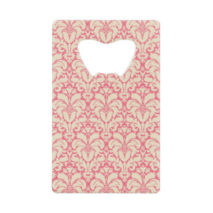Baroque style damask background 2 credit card bottle opener