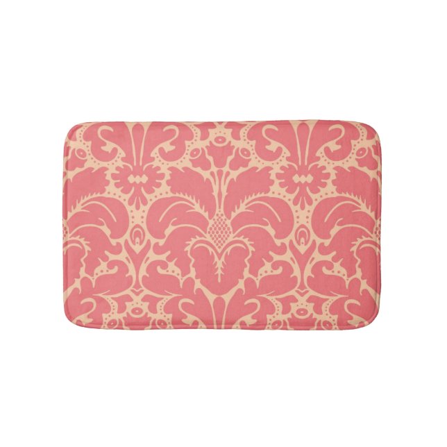 Baroque style damask background bath mat (Front)