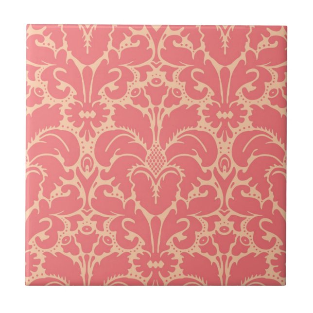 Baroque style damask background tile (Front)