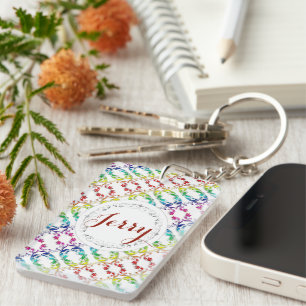 baroque style element keychain