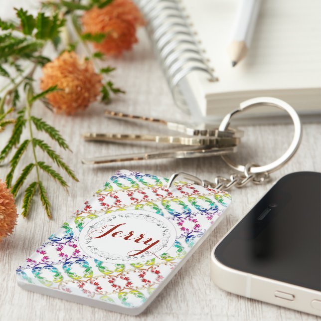 baroque style element keychain (Front Right)