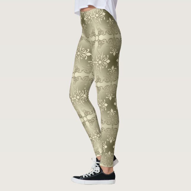 baroque style gradient pattern leggings (Left)