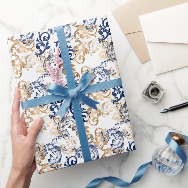 Baroque-Style Retro Classic Pattern  Wrapping Paper (Gifting)