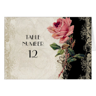 Baroque Style Vintage Rose Black n Cream Lace