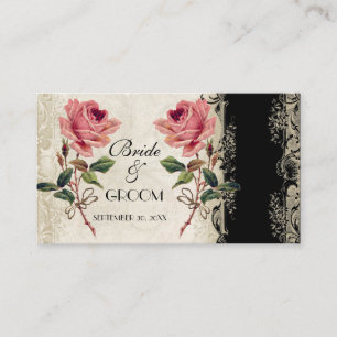 Baroque Style Vintage Rose Carte d'enregistrement 