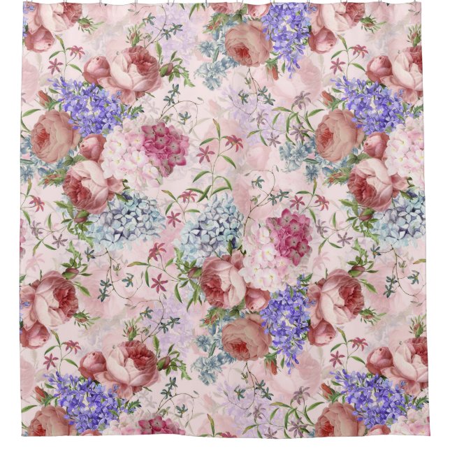 Baroque summer roses vintage floral garden (Front)