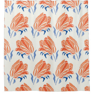 Baroque Tulip: Botanical Vintage Linocut