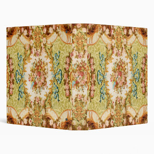 Baroque Victorian floral rose tapestry Binder