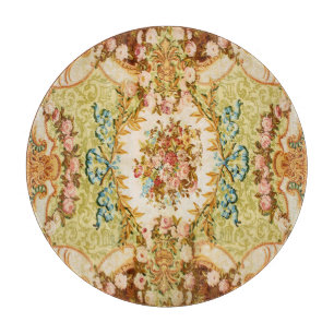 Baroque Victorian floral tapestry look  Cutting Board