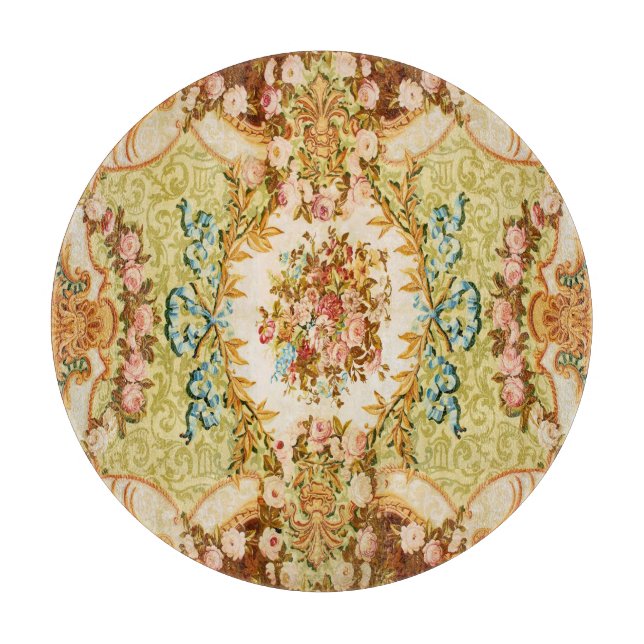 Baroque Victorian floral tapestry look  Cutting Board (Front)
