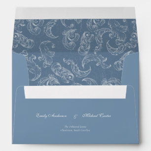 Baroque Vintage Damask Wedding  Envelope