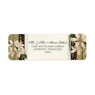 Baroque Vintage Lily Gold Formal Matching Address