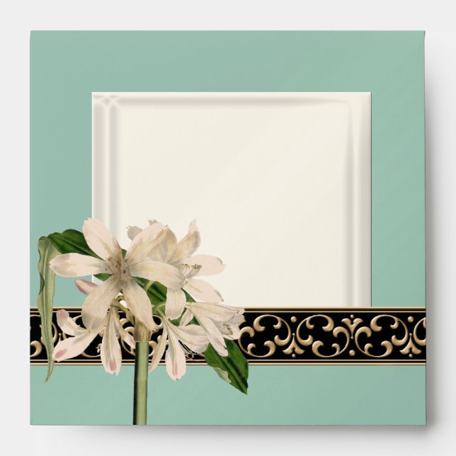 Baroque Vintage Lily Gold Formal Matching Envelope (Front)