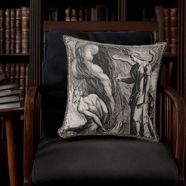 Baroque Vision of the Apocalypse - Satan Released Throw Pillow (Creator Uploaded)