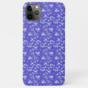 Baroque wallpaper - blue Flower Pattern iPhone 11 Pro Max Case