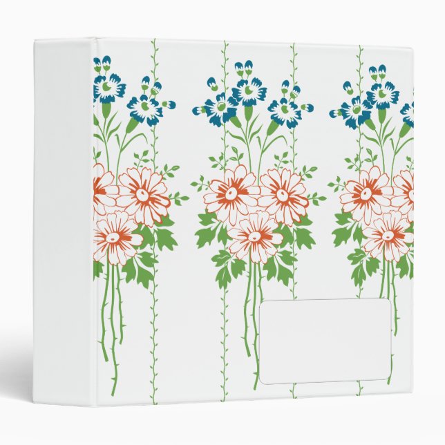 Baroque Wallpaper Flower bouquet... Binder (Front/Spine)