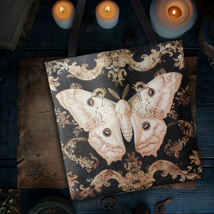 Baroque with Gothic Moth Tote Bag
