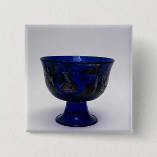 Barovier Cup', marriage cup with painted 2 Inch Square Button