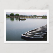 Barques à rames : Carte postale d'Arashiyama, Kyot