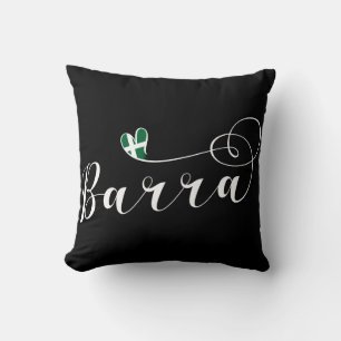 Barra Heart Flag, Barraigh, Outer Hebrides Throw Pillow