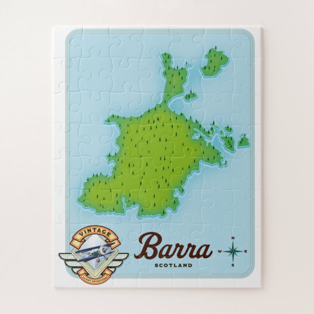 Barra scotland map jigsaw puzzle (Vertical)