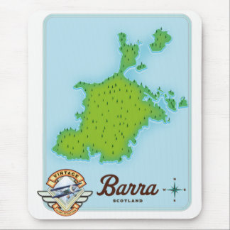 Barra scotland map mouse pad