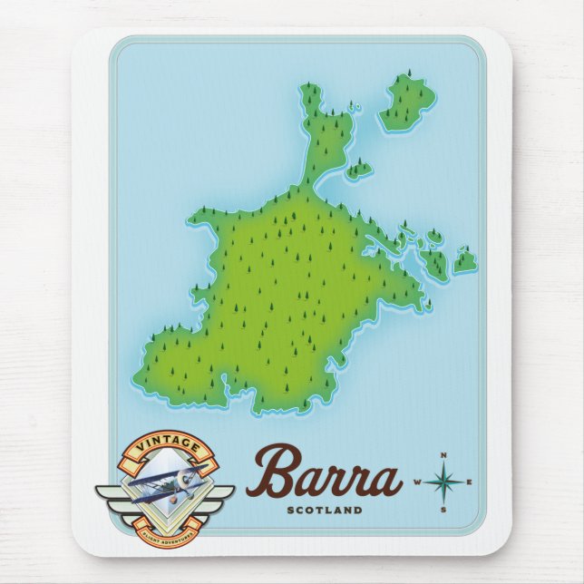 Barra scotland map mouse pad (Front)