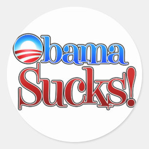 Barrack Obama Sucks Classic Round Sticker
