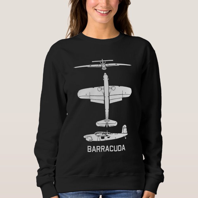 Barracuda British Ww2 Torpedo Dive Bomber Plane Si Sweatshirt (Front)