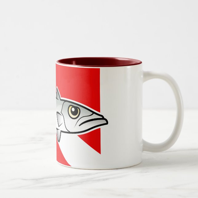 Barracuda Dive Flag Two-Tone Coffee Mug (Right)