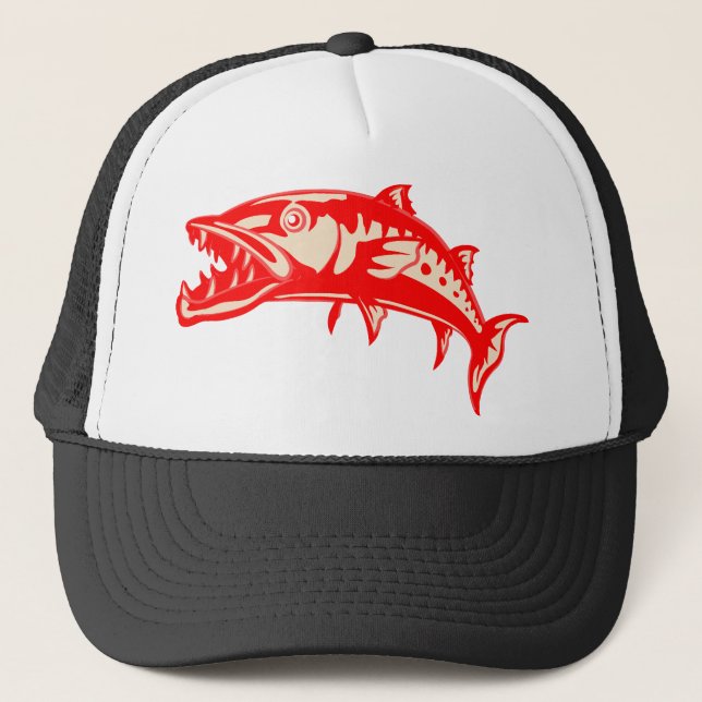 Barracuda Fish #6 Trucker Hat (Front)