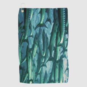 Barracuda Fish Camo Golf Towel
