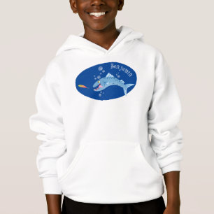 Barracuda fish hungry fishing cartoon illustration