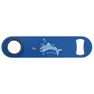 Barracuda fish hungry fishing cartoon illustration bar key