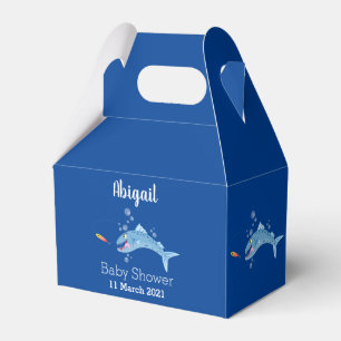 Barracuda fish hungry fishing cartoon illustration favor box