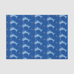 Barracuda fish hungry fishing cartoon illustration tissue paper