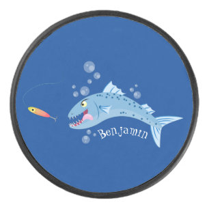 Barracuda poisson affamé de la pêche dessin animé